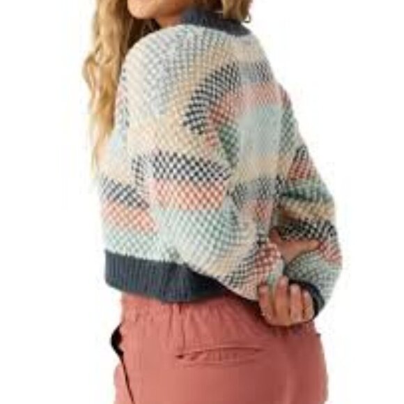 O'NEIL BILLIE CROPPED STRIPE SWEATER NWT - Picture 6 of 9